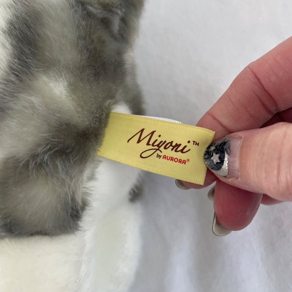 Aurora Miyoni Kitty Cat Plush Tabby Gray Striped 9 Inch Stuffed Animal Toy - Picture 9 of 10